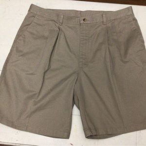 Timber Creek Wrangler Mens Size 40 Tan Khaki Chino Shorts Zip Fly